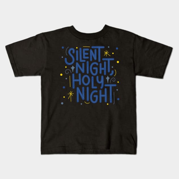 Silent Night Holy Night Kids T-Shirt by TeeTrafik